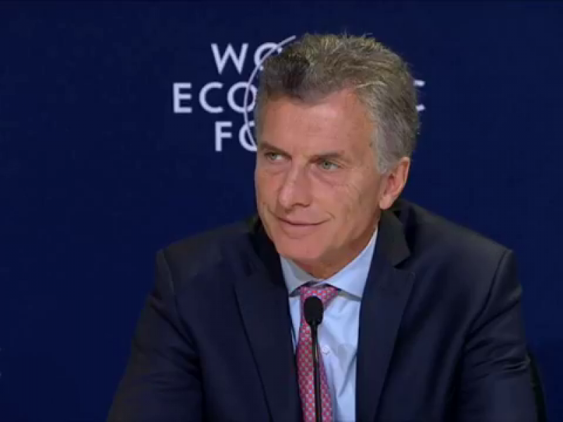 Conferencia de prensa del Presidente Mauricio Macri en el Foro Económico Mundial